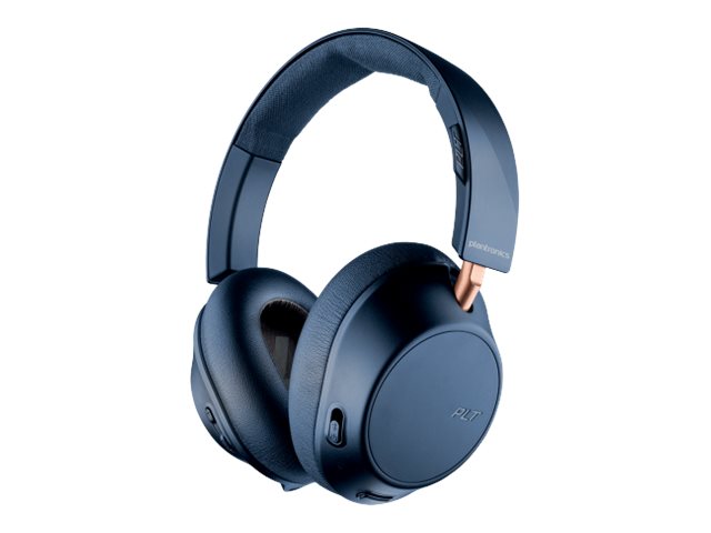 Poly - Plantronics Backbeat Go 810 - Hovedtelefoner Med Mik. - Fuld Størrelse - Bluetooth - Trådløs - Aktiv Støjfjerning - Marineblå