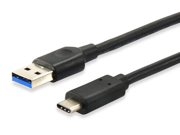 Equip Usb 3.0 Typ A Auf Typ C Kabel, 0.25M, 0,25 M, Usb C, Usb A, Usb 3.2 Gen 1 (3.1 Gen 1), 5 Gbit/S, Schwarz