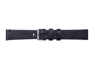 Strap Studio Essex Leather Band - Urrem For Smart Watch - Sort - For Samsung Gear Sport Sm-R600 Galaxy Watch (42 Mm)