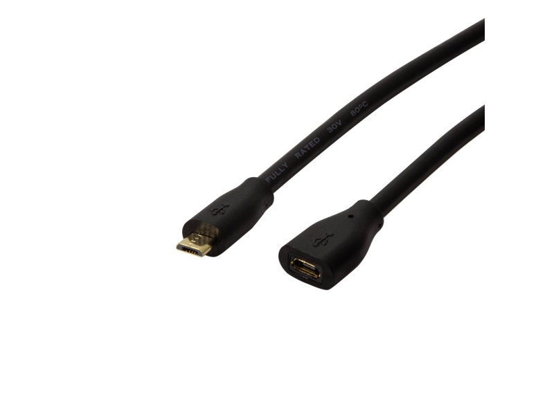 Logilink Cu0124, 3 M, Micro-Usb B, Micro-Usb B, Usb 2.0, 480 Mbit/S, Sort
