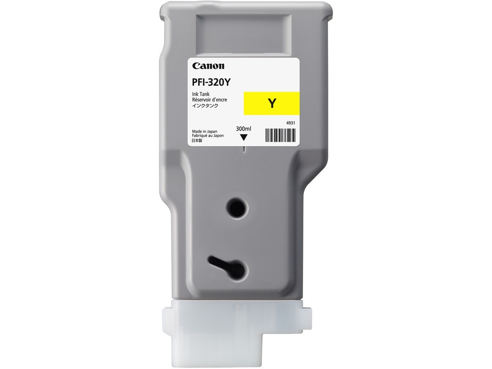 Canon Pfi-320 Y - 300 Ml - Gul - Original - Blækbeholder - For Imageprograf Gp-200, Gp-300, Tm-200, Tm-205, Tm-255, Tm-300, Tm-305, Tm-355