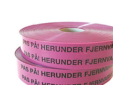 Markeringsbånd violet 500m - 50x0.1mm. *PAS PÅ! HERUNDER FJERNVARME* | EL Artiklar - Andra EL - Märkutrustning | GameStuff