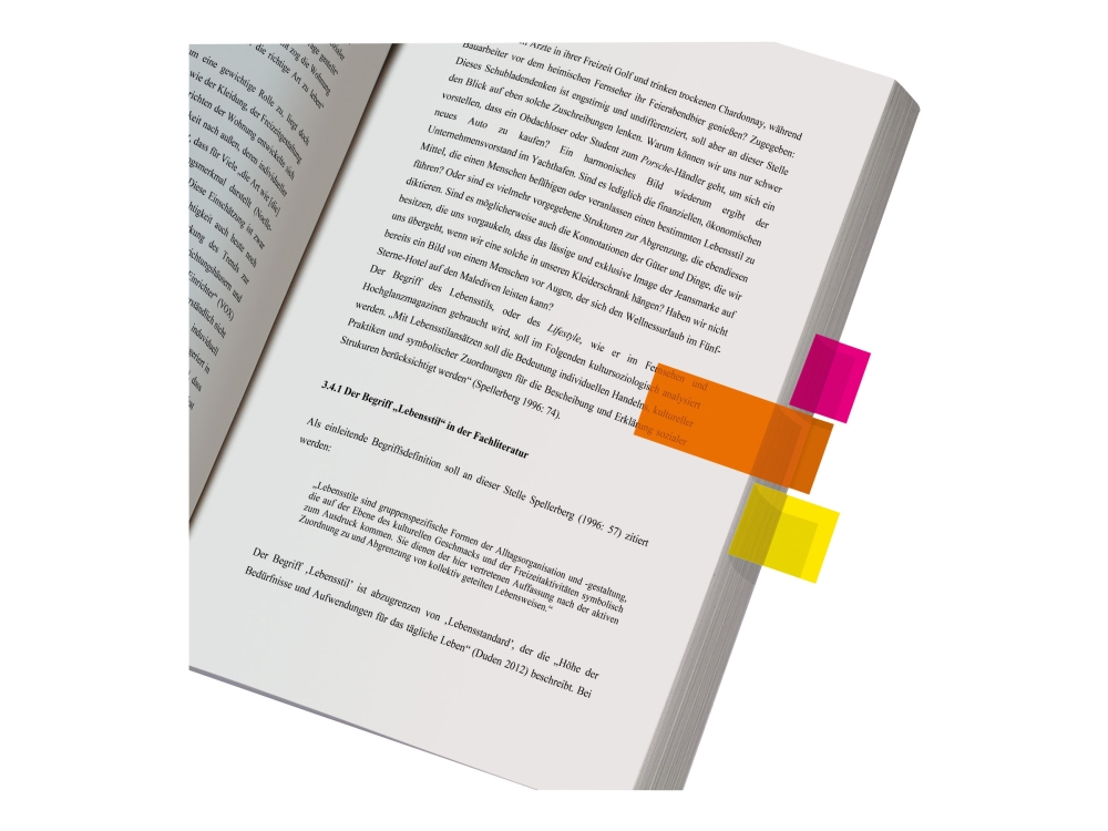 Sigel Pagemarker - Sidemarkør - 20 X 50 Mm - 160 Ark - Transparent Pink, Transparent Blå, Transparent Gul, Transparent Orange