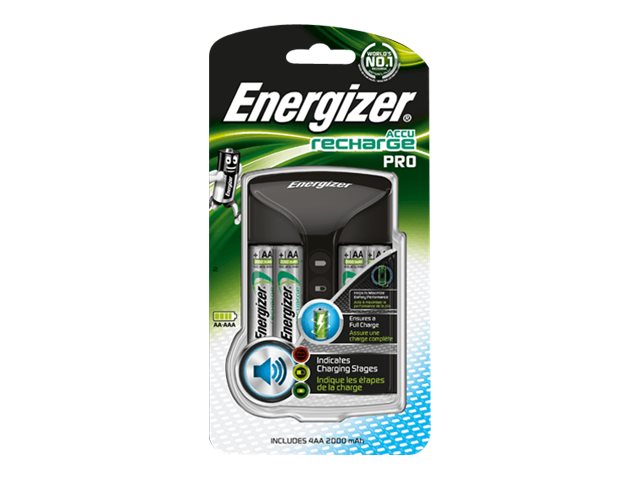 Energizer Pro-Charger - Batteriladdare - (för 4xAA/AAA) + växelströmsadapter + batteri 4 x AA-typ - NiMH - 2000 mAh | EL Artiklar - Batteri - Batteriladdare | GameStuff