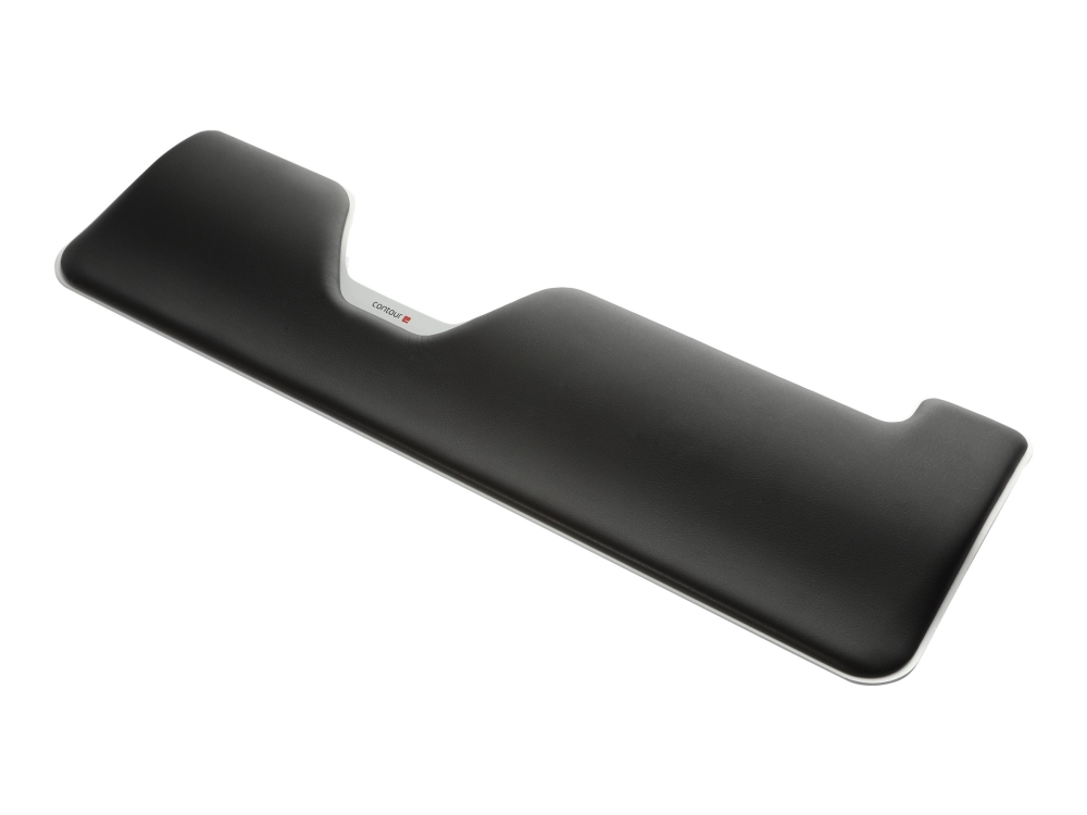 Contour Design Handgelenkauflage Slim Für Rollermouse Pro Und Slidermouse Pro – Vegan-Leder, Schwarz, Silber, China, 157 Mm, 472 Mm, 24 Mm, 500 G