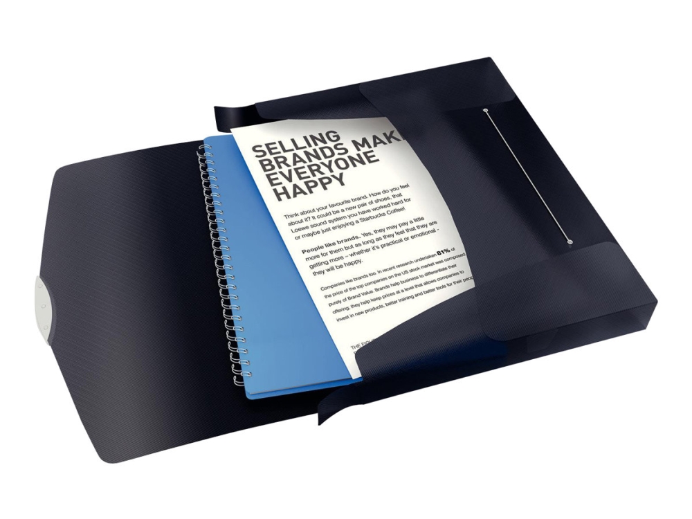 Esselte - Boxfil - för A4 (210 x 297 mm) - kapacitet: 350 ark - transparent, intensivsvart | Arkivering - Binders - Övriga | GameStuff
