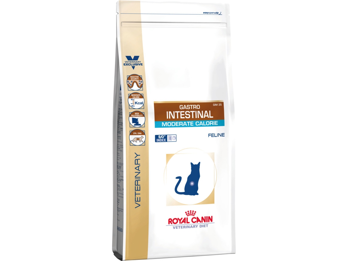Royal Canin Gastro Intestinal Moderate Calorie, Voksen, Enhver Race, Fjerkræ, Ris, 4 Kg, Antioxidanter Inkluderet
