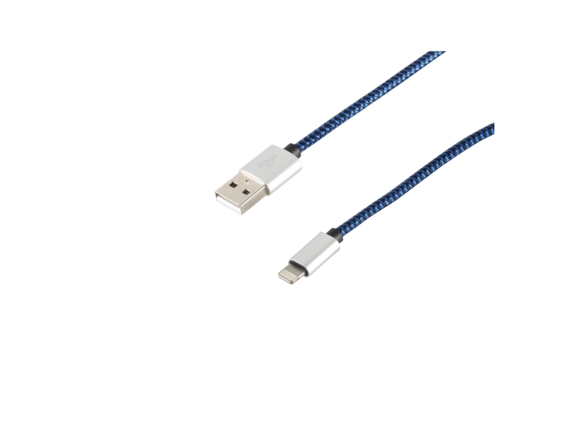 S-Conn 14-50016, 0,3 M, Lightning, Usb A, Blau, Gerade, Gerade