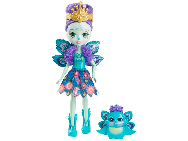 Enchantimals Penelope Påfugl Dukke Med Påfugl