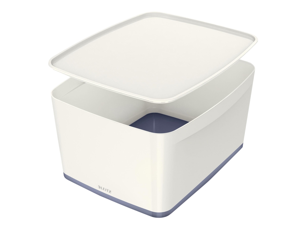 Leitz Mybox Large Opbevaringsboks Med Låg Hvid - (4 Stk.)