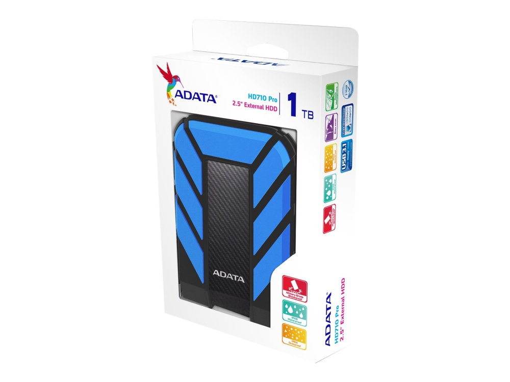 Adata Hd710p - Festplatte - 1 Tb - Extern (Tragbar) - 2,5" - Usb 3.1 - Blau