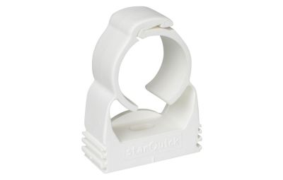 Walraven Plastklips Hvid Ø16-20Mm. Maks. Tilladte Belastning 230N. Til Fastgørelse Af Rør Til El Og Vvs Installationer I Væg, Loft Eller Gulv