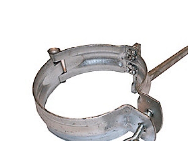 hængselsstift 76mm - Rillet stift til mur med øjeskrue. Til nedløbsrør