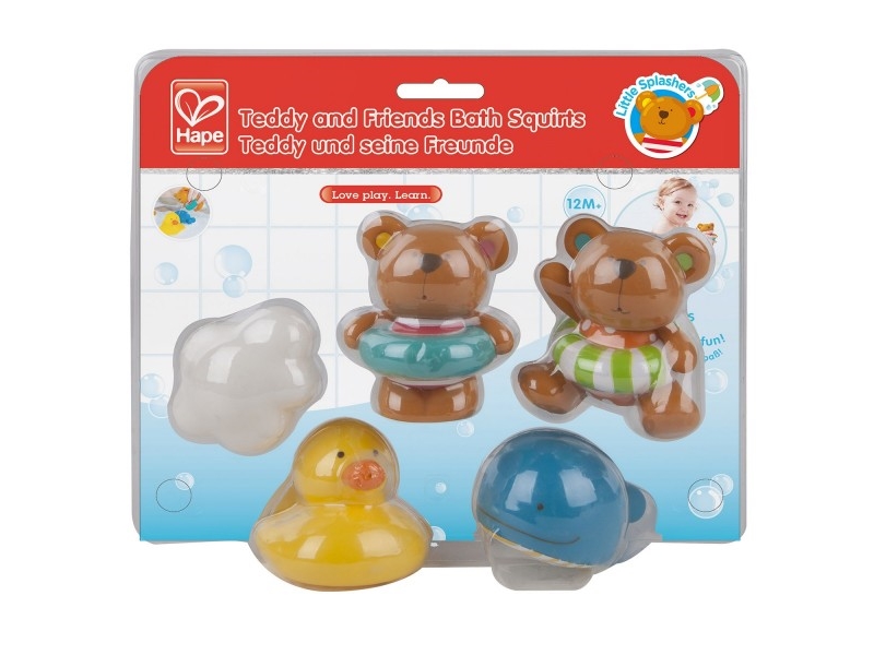 HAPE Vonios žaislų rinkinys Tedis ir draugai, E0201