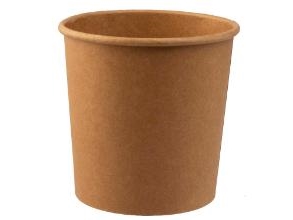 Pappbecher Soup-To-Go 50 Cl 16 Oz Ø96x95 Mm Innenseite Aus Kunststoff Braun, 25 Stück/Ps - (25 Stk.)