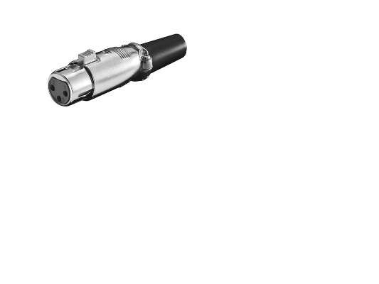 Goobay 11223, XLR-3 pin, Sort, Sølv, Hunstik, Lige, Polyvinylchlorid (PVC), Zink, Nikkel