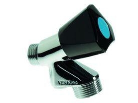Csslr Plus krom aftapventil med kontraventil - 1/2 nippel samt 3/4 nippel for tilslutning af vaske/opvaskemaskine
