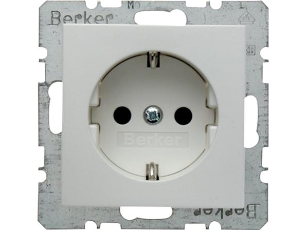 Berker Socket Danish EDB med jord S./B. vit | EL Artiklar - Andra EL - Starka kraftartiklar | GameStuff