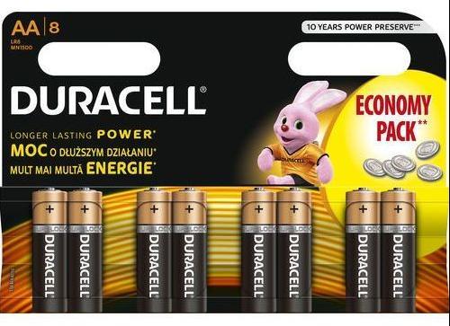Duracell Bateria Basic Aa / R6 1500Mah 8 Szt.