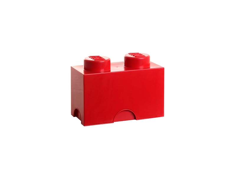 Lego Opbevaringsboks 2 Knopper (Bright Red)