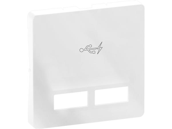 Fuga Afdækning Til 2 X Usb Lader, 1 Modul, Hvid