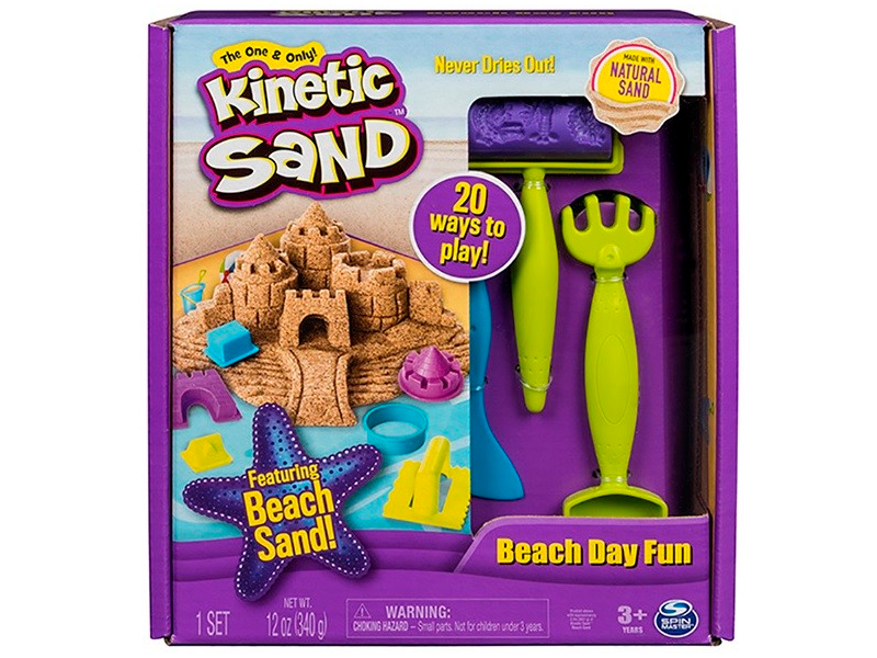 Kinetic Sand KNS ACK Beach Day Fun Kit GML, Magisk sand för barn, 3 År, Multifärg | Leksaker - Kreativitet - Lek sand | GameStuff