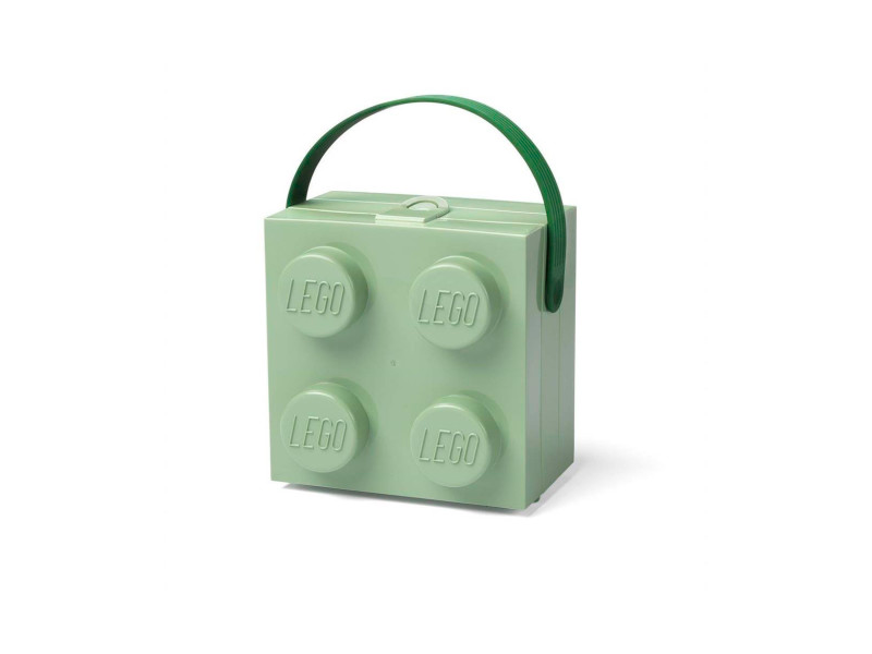 Lego Brotdose Mit Tragegriff, Sandgrün Tragbare, Rechteckige Box Im Design Eines Lego-Steins, - 1 Stück (40240005)