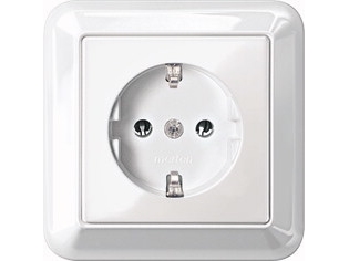 Merten Meg2301-1219, Cee 7/3, Cee 7/4, Hvid, Termoplast, 250 V, 16 A
