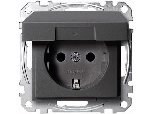 Merten Meg2310-0414, Cee 7/3, Cee 7/4, Anthracit, Termoplast, 250 V, 16 A