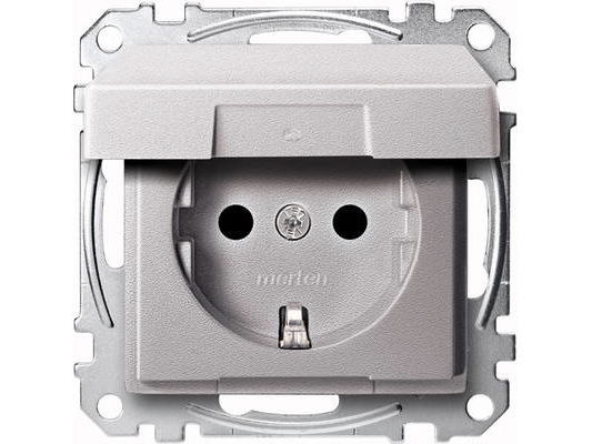 Merten Meg2310-0460, Cee 7/3, Cee 7/4, Aluminium, Termoplast, 250 V, 16 A