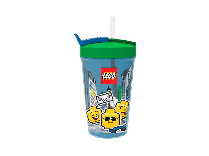 Lego Iconic - Chlopiec - Drikkedunk Med Sugerør ( 500 Ml)