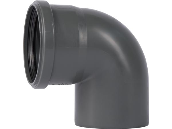 HT Safe bøjn. 110mm 87gr Hurtigere og nemmere montering med de nye patenterede tætningsringe bestående af 3 læber. | VVS Artiklar - Dränering - Grått dräneringsrör | GameStuff