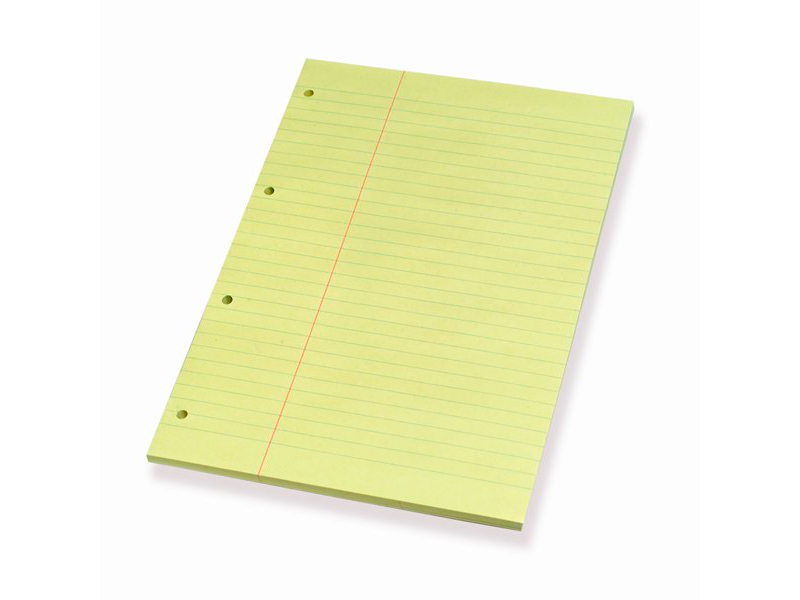 Bantex 100051856, 210 x 297 mm (A4), Viivapaperi, 80 g/m², Keltainen, 210 mm, 295 mm
