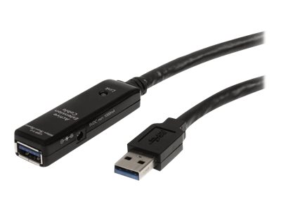 Startech.Com 10 M Aktives Usb 3.0 (5Gbps) Verlängerungskabel - Stecker/Buchse, 10 M, Usb A, Usb A, Usb 3.2 Gen 1 (3.1 Gen 1), 5 Gbit/S, Schwarz