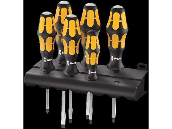 Wera 932/6 Schraubendrehersatz Kraftform Wera: Der Schraubmeißel + Rack