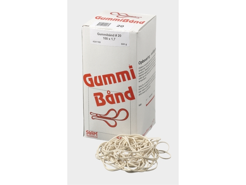 Gummibånd, 160 x 5 mm, hvide, 500 g | Papper & Emballage - Förpackning - Garn & Resårer | GameStuff