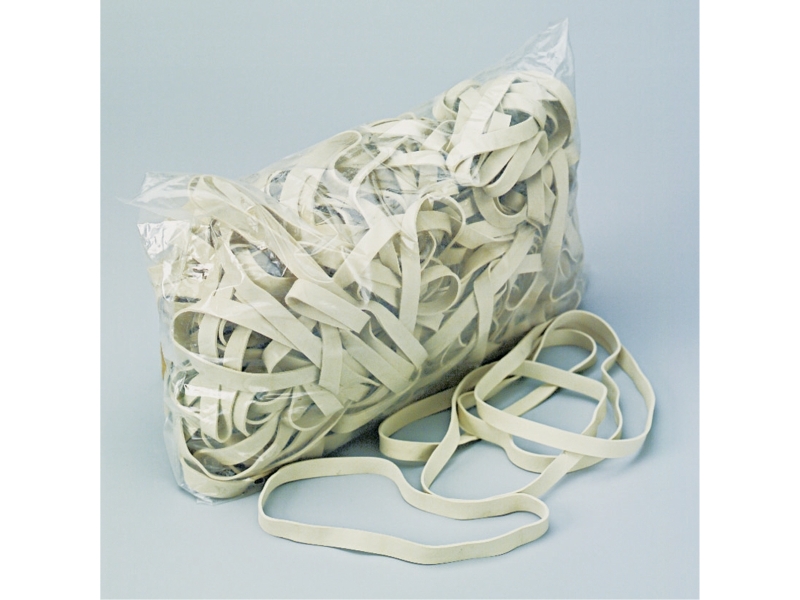 Gummibånd, 140 x 10 mm, hvide, 1.000 g | Papper & Emballage - Förpackning - Garn & Resårer | GameStuff