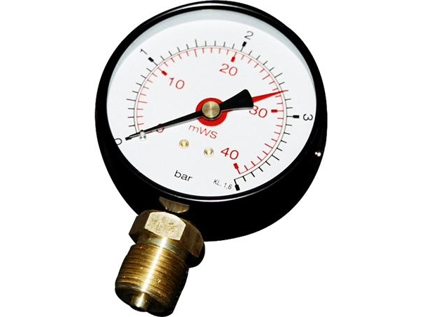 TRYCKMÄTARE Ø80 X 1/2 0-4 BAR NEDÅT ANSLUTNING TILL VÄRMESYSTEM | VVS Artiklar - Verktyg för VVS - Övriga VVS | GameStuff