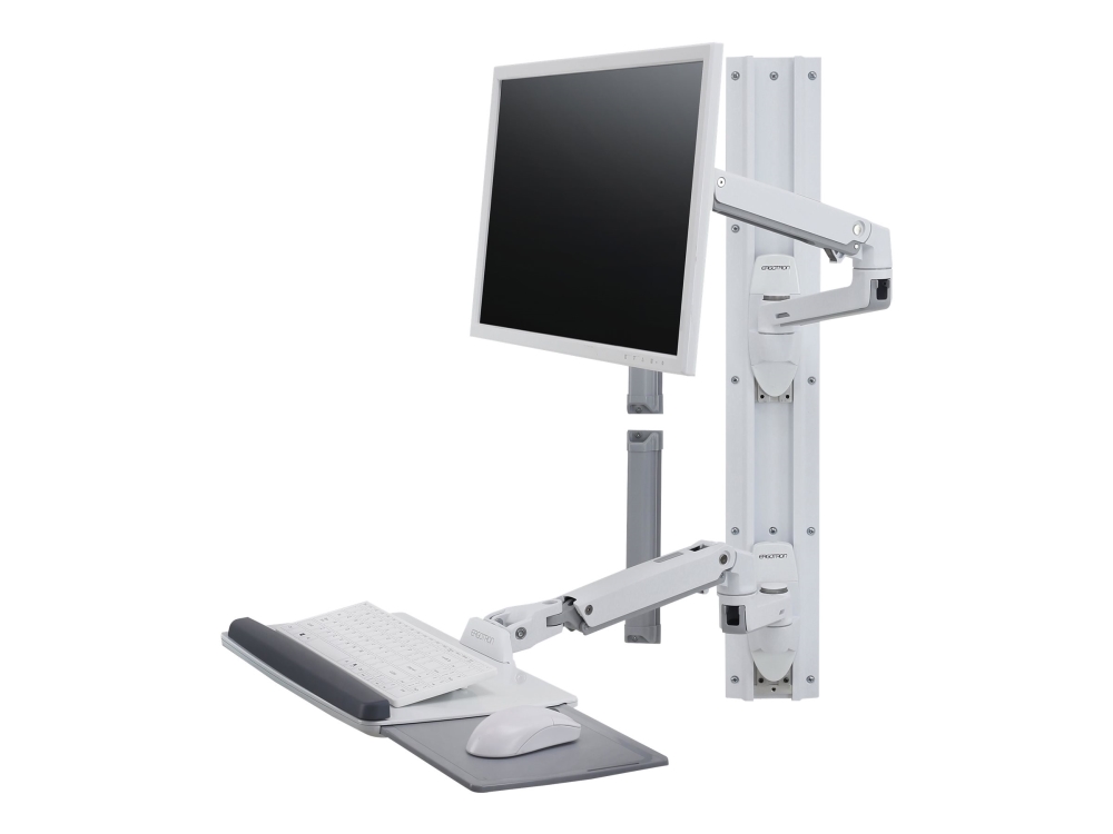 Ergotron LX Wall Mount System - Monteringssats (väggfäste, mushållare, tangentbordsarm, 2 kabelkanaler, handledsstöd, väggspår 10 tum, väggspår 34 tum) - Konstant kraftteknik - för LCD-skärm/PC-utrustning - vit - skärmstorlek: upp till 32 tum | TV, Ljud & Bild - Fästen - Vägg | GameStuff