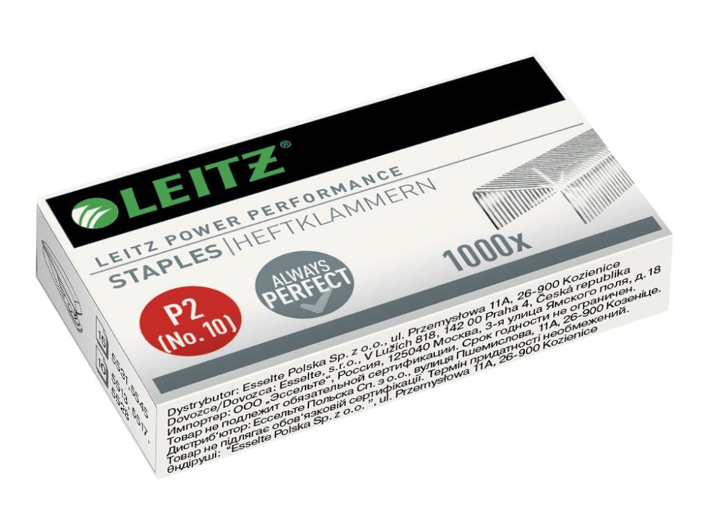 Hæfteklammer Leitz No. 10 galvaniseret stål - (1000 stk.) | Kontorsmaterial - Häftapparater & häften - Häftklamrar | GameStuff