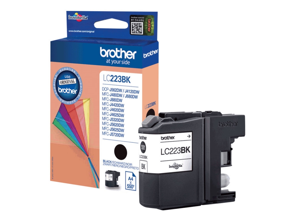 Brother Lc223 - 4 Pakker - Sort, Gul, Cyan, Magenta - Original - Blækpatron - For Brother Dcp-J4120dw, Dcp-J562dw, Mfc-J4420dw, Mfc-J4625dw, Mfc-J532