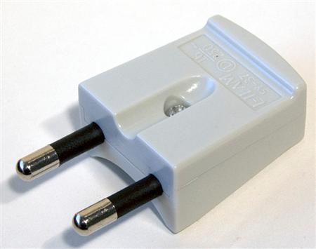 Verstärkter Stecker Flach, Ohne Erdung, 16A 250V Ip20, Polycarbonat - Farbe Grau