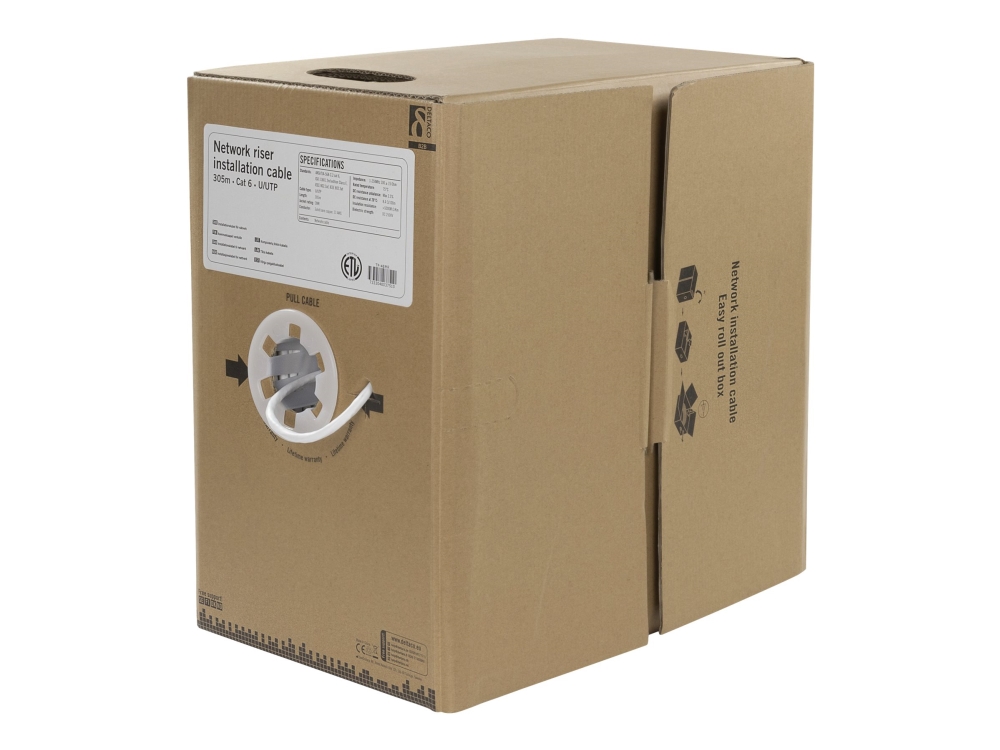 Deltaco - Großes Kabel - 305 M - Utp - Cat 6 - Weiß