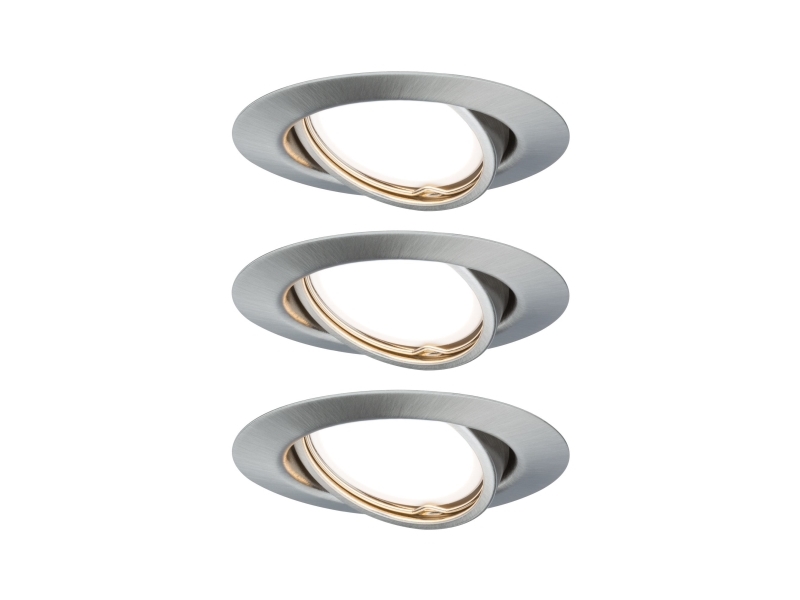 Paulmann 934.24, Gu10, 3 Pære(R ), Led, 15 W, 350 Lm, Metallic