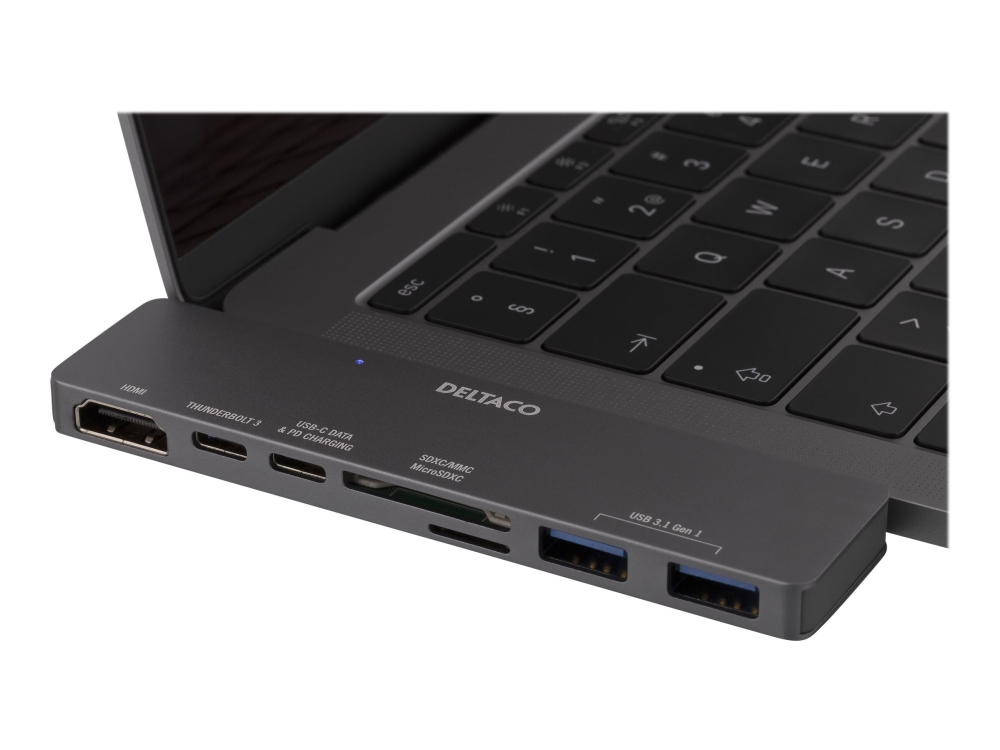DELTACO USBC-1290 - Dockningsstation - USB-C - HDMI | Datorer & Surfplattor - Bärbara tillbehör - Port Replicator och dockning | GameStuff