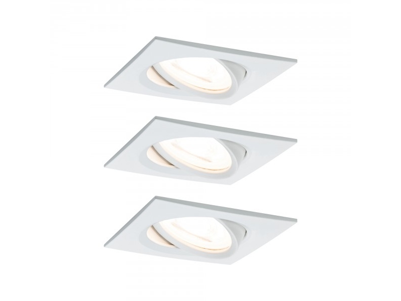 Paulmann 934.36, Indbygget Lysplade, Gu10, 3 Pære(R ), Led, 2700 K, Hvid