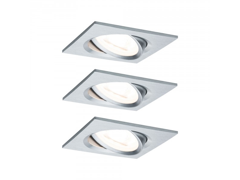 Paulmann 934.38, Indbygget Lysplade, Gu10, 3 Pære(R ), Led, 2700 K, Aluminium