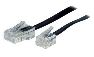 S/Conn Maximum Connectivity 70253-, 3 M, Rj11, Rj45, Sort, Transparent, Hanstik, Hanstik