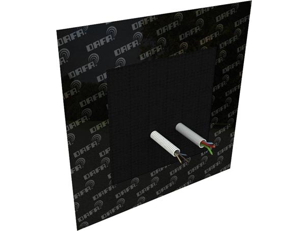 Dafa Airvent Uv / Radon Kabelmanschette 195X195mm Zur Abdichtung Des Unterdaches Und Der Windsperre. Markierung Für Ø80mm Dose Und Ø7-Ø22mm Kabel.