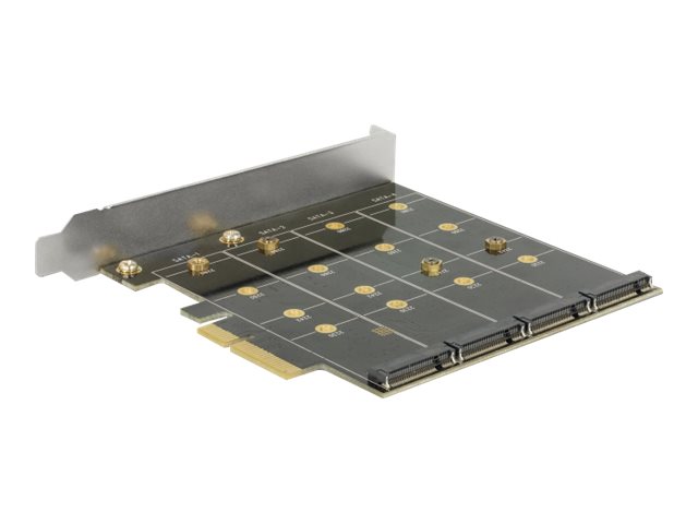 Delock - Speichercontroller (Raid) - 4 Sender/Kanal - M.2 Card - 6 Gbps - Raid 0, 1, 10 - Pcie X4